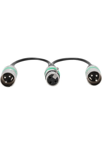 30CM Xlr Dişi Jak - Çift Erkek Baş Ayırıcı Adaptörü Ses Mikrofon Uzatma Kablosu Canon Yeşil (Yurt Dışından) modelleri