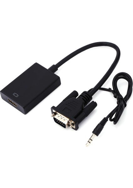 1080P Hd VGA - HDMI Ses Video Kablo Adaptörü Dönüştürücü USB Kablolu Pc Bilgisayar Için (Yurt Dışından)