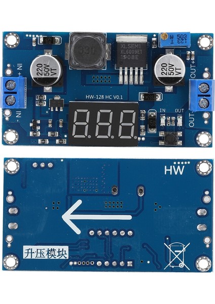 Dc Dc 4.5V 32V Ila 5-55V Voltmetre Ekranlı Ayarlanabilir Yükseltici Dönüştürücü Modülü (Yurt Dışından) fırsatları