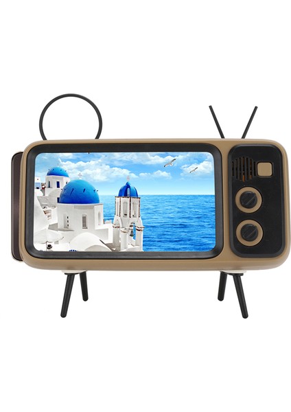 Retro Tv Modelleme 80Hz‑20KHz Bluetooth Hd Ses Hoparlör Cep Telefonu Standı 2'si 1 Arada (Yurt Dışından) fiyatları