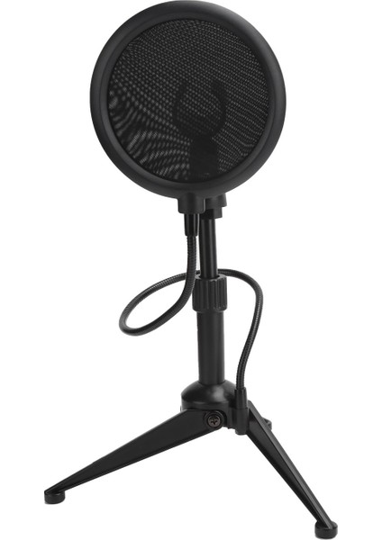St‑5 Mikrofon Standı Tutucu Masaüstü Katlanabilir Mikrofon Tripod Patlama Önleyici Netblack (Yurt Dışından)