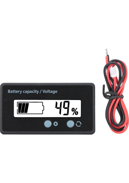 Gy-6gs Pcb Htn Su Geçirmez Pil Kapasitesi Monitör Göstergesi LCD Ekran 12-84V Beyaz (Yurt Dışından)