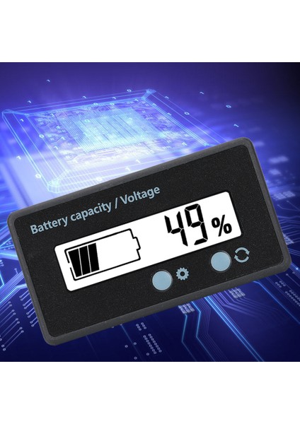 Gy-6gs Pcb Htn Su Geçirmez Pil Kapasitesi Monitör Göstergesi LCD Ekran 12-84V Beyaz (Yurt Dışından) indirimleri
