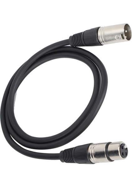 Mikrofon Kablosu 3pin Xlr Erkek - Xlr Dişi Dengeli Mikrofon Kablosu Stüdyo Kaydı ve Canlı Ses Içinsiyah 1m / 3.3ft (Yurt Dışından)