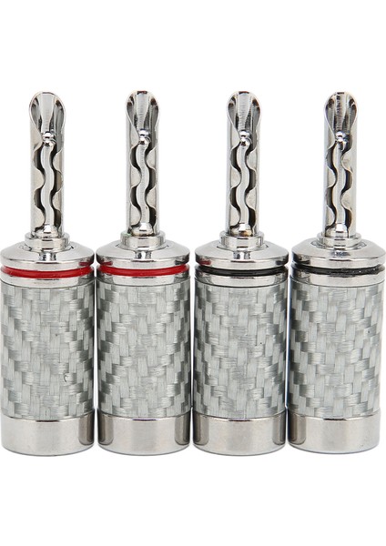 4 Adet Bfa Muz Fişi Pirinç Beyaz Karbon Fiber Kabuk Hoparlör Bfa Muz Konnektörü 5mm/0.2in Çap Hoparlör Kablosu Için (Yurt Dışından) fırsatları