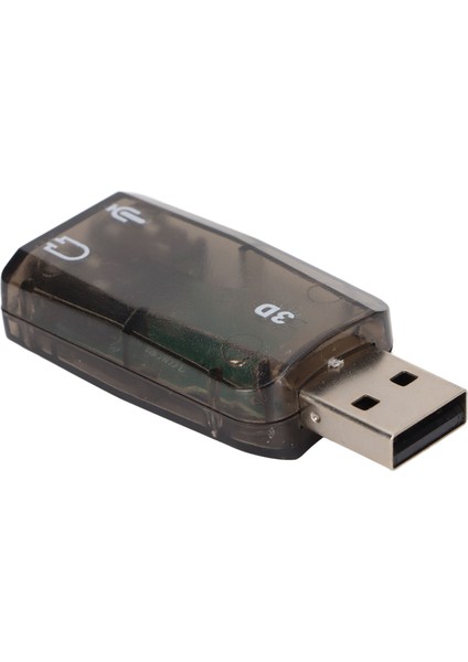USB Ses Kartı Stereo Sanal 5.1 Kanal Harici Ses Adaptörü 3.5mm Kulaklık Mikrofon Jakları ile Windows Pc Için (Yurt Dışından)