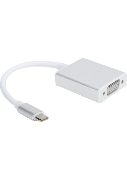 Typec - VGA Adaptörü Gümüş Kompakt Erkek - Dişi Dönüştürücü Os x ile Uyumlu (Yurt Dışından) fiyatları
