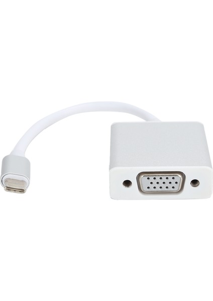 Typec - VGA Adaptörü Gümüş Kompakt Erkek - Dişi Dönüştürücü Os x ile Uyumlu (Yurt Dışından) modelleri