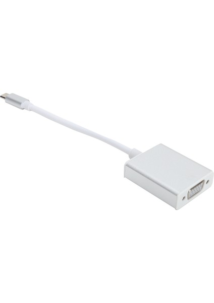 Typec - VGA Adaptörü Gümüş Kompakt Erkek - Dişi Dönüştürücü Os x ile Uyumlu (Yurt Dışından) fırsatları