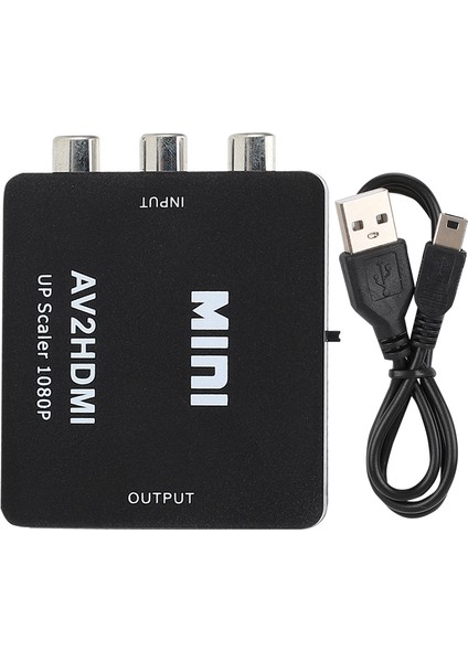 1080P USB Güç Kaynaklı Av - HDMI Hd Video Dönüştürücü Set Üstü Kutular DVD VCD Oyun Konsolu Için (Siyah) (Yurt Dışından)