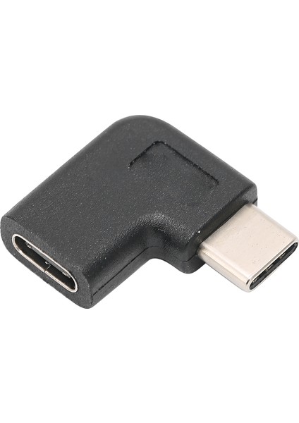 Tip C Erkek - Dişi Adaptör Desteği Çift Taraflı 90 Derece Tip C Uzatma Adaptörü Dizüstü Bilgisayarlar Tabletler Akıllı Telefonlar Için (Yurt Dışından)