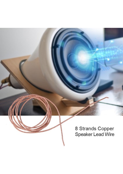 1m Hoparlör Kablo Bağlantısı Subwoofer Woofer Kablo Bağlantısı Onarımı 8 Tel Örgülü Bakır Tel (Yurt Dışından)