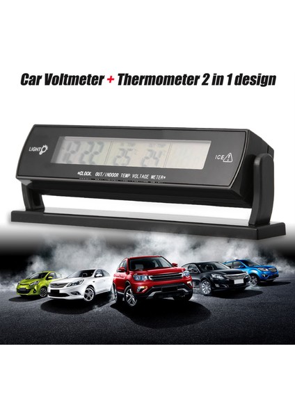 Yüksek Doğruluklu Otomatik Araba Sıcaklık Voltaj Monitörü Termometre Voltmetre Dijital LCD Ekran (Yurt Dışından) modelleri