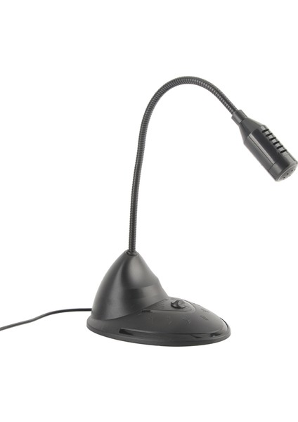 Abs Siyah Çok Yönlü Yönlendirme 3.5mm Fiş Ayarlanabilir Tüp Kablolu Dizüstü Bilgisayar Mikrofonu (Yurt Dışından)