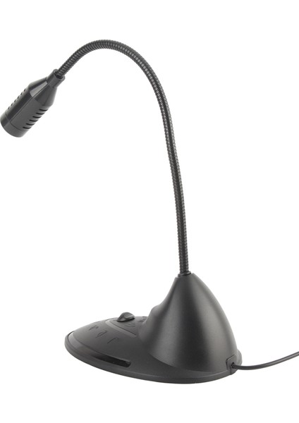 Abs Siyah Çok Yönlü Yönlendirme 3.5mm Fiş Ayarlanabilir Tüp Kablolu Dizüstü Bilgisayar Mikrofonu (Yurt Dışından)