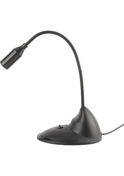 Abs Siyah Çok Yönlü Yönlendirme 3.5mm Fiş Ayarlanabilir Tüp Kablolu Dizüstü Bilgisayar Mikrofonu (Yurt Dışından)