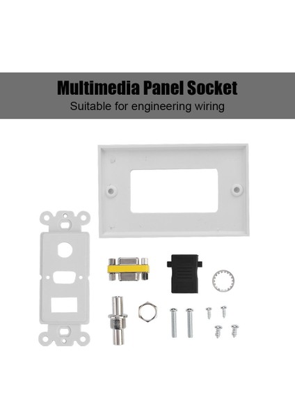 Ses Video Dc 3.5mm Dişi HDMI + VGA 3'ü 1 Arada Soket Panel Şarj Çıkışı (Yurt Dışından) modelleri