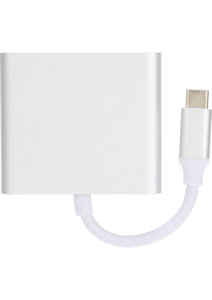 4K 3'ü 1 Arada Typec Yerleştirme Istasyonu Typec - HDMI Uyumlu USB Pd Çoklu Bağlantı Noktası Adaptörü (Gümüş) (Yurt Dışından) modelleri