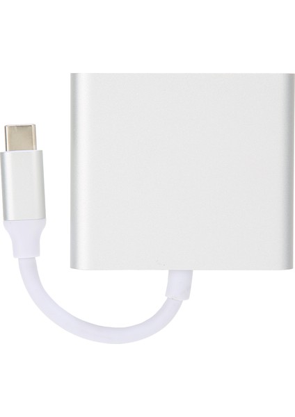 4K 3'ü 1 Arada Typec Yerleştirme Istasyonu Typec - HDMI Uyumlu USB Pd Çoklu Bağlantı Noktası Adaptörü (Gümüş) (Yurt Dışından) fırsatları