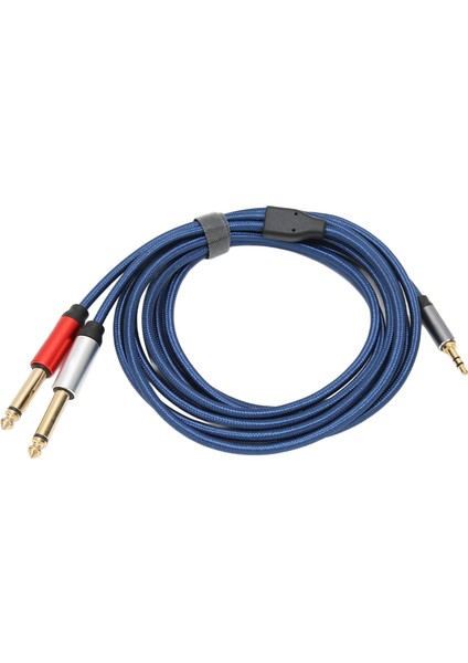 3.5mm Stereo Erkekten Çift 6.35MM Mono Erkek Ses Kablosu Naylon Alüminyum Alaşımlı Ayırıcı Kablo 5m / 16.4ft (Yurt Dışından)