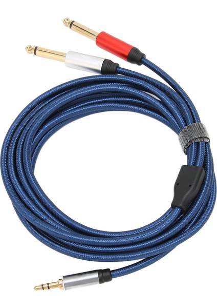 3.5mm Stereo Erkekten Çift 6.35MM Mono Erkek Ses Kablosu Naylon Alüminyum Alaşımlı Ayırıcı Kablo 5m / 16.4ft (Yurt Dışından) fırsatları
