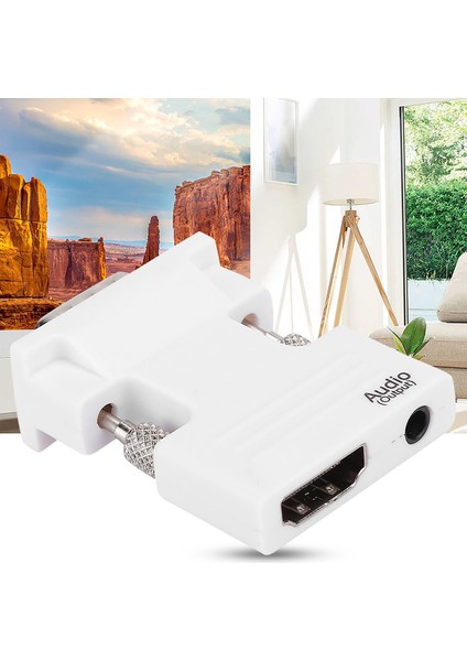1080P Hd Multimedya Arayüzü VGA Ses Video Dönüştürücü Adaptör 3.5mm Kablo ile Pc Dizüstü Tv Için (Yurt Dışından) indirimleri