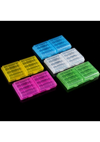 5 Renk Çok Işlevli Şeffaf Sert Plastik Kasa Tutucu Aa Aaa Pil Için Saklama Kutusu (Yurt Dışından)
