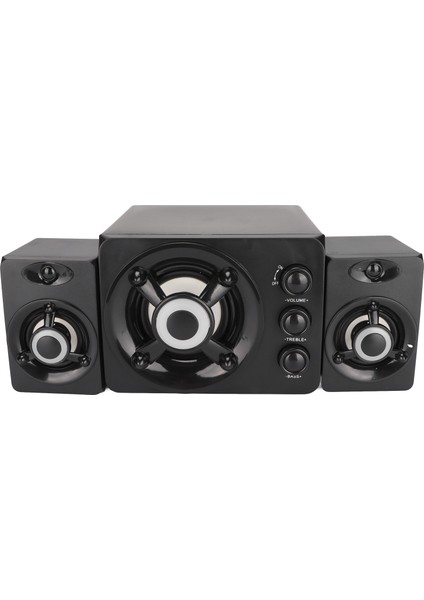 Bilgisayar Hoparlörü 2.1 USB Güç Kaynaklı Stereo Subwoofer Multimedya Kablolu Hoparlör Rgb LED Işıklı Pc Dizüstü Bilgisayar Içinyeni Siyah (Yurt Dışından) modelleri