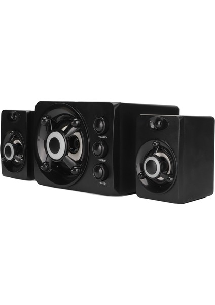 Bilgisayar Hoparlörü 2.1 USB Güç Kaynaklı Stereo Subwoofer Multimedya Kablolu Hoparlör Rgb LED Işıklı Pc Dizüstü Bilgisayar Içinyeni Siyah (Yurt Dışından) fırsatları