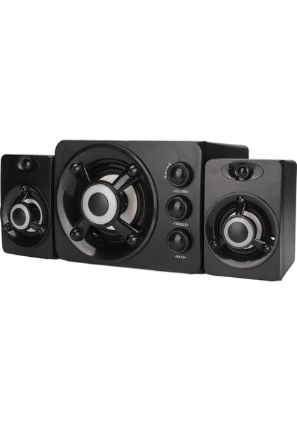 Bilgisayar Hoparlörü 2.1 USB Güç Kaynaklı Stereo Subwoofer Multimedya Kablolu Hoparlör Rgb LED Işıklı Pc Dizüstü Bilgisayar Içinyeni Siyah (Yurt Dışından) indirimleri