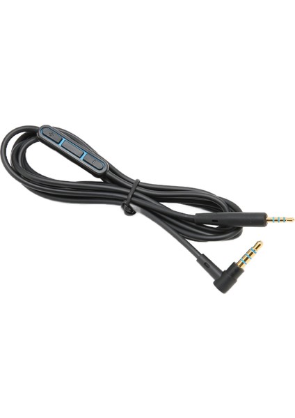 QC25 QC35 Kulaklıklar Için Hat Içi Mikrofon Ses Kontrolü ile Yedek Ses Kablosu Kulaklık Kablosusiyah (Yurt Dışından)