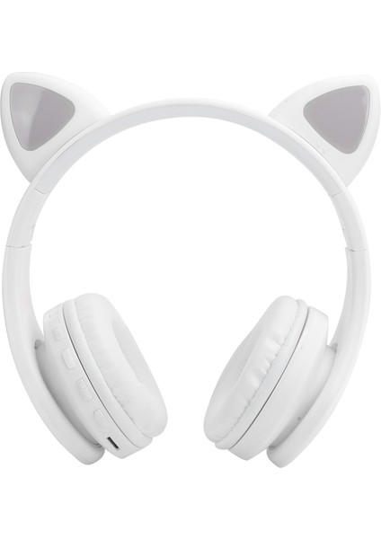 Gençler Için Mikrofonlu LED Gürültü Azaltma Kulaklığı Kedi Kulak Şeklinde Bluetooth 5.0 Kulaklıkbeyaz (Yurt Dışından) fiyatları