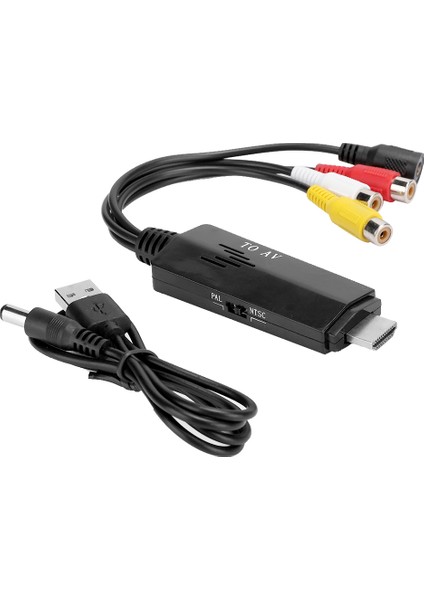 Hdmı'dan Av Hd Video Dönüştürücü Adaptör Erkekten Dişi Kablo Tv Vhs Vcr DVD Yazıcı Için (Yurt Dışından)