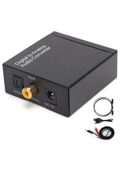 3.5mm Ses Adaptörü Dijital Optik Koaksiyel Analog Rca Lr Dönüştürücü Ev Profesyonel Ses Anahtarlama Için (Ana Bilgisayar USB Kablosu Optik Kablo Ses Kablosu) (Yurt Dışından)