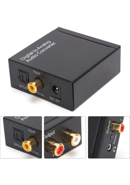 3.5mm Ses Adaptörü Dijital Optik Koaksiyel Analog Rca Lr Dönüştürücü Ev Profesyonel Ses Anahtarlama Için (Ana Bilgisayar USB Kablosu Optik Kablo Ses Kablosu) (Yurt Dışından)