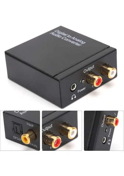 3.5mm Ses Adaptörü Dijital Optik Koaksiyel Analog Rca Lr Dönüştürücü Ev Profesyonel Ses Anahtarlama Için (Ana Bilgisayar USB Kablosu Optik Kablo Ses Kablosu) (Yurt Dışından)