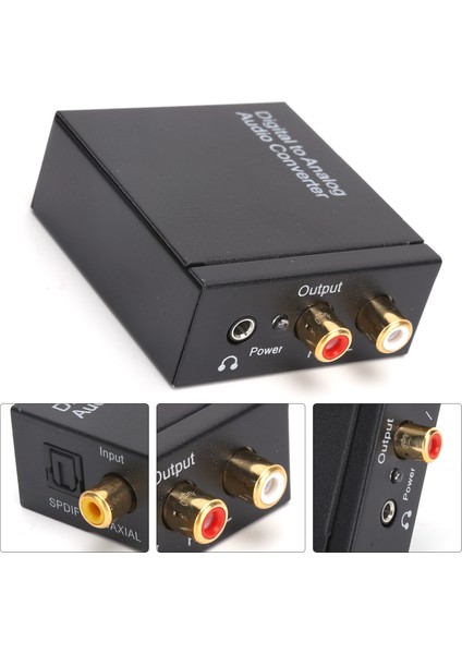 3.5mm Ses Adaptörü Dijital Optik Koaksiyel Analog Rca Lr Dönüştürücü Ev Profesyonel Ses Anahtarlama Için (Ana Bilgisayar USB Kablosu Optik Kablo Ses Kablosu) (Yurt Dışından)