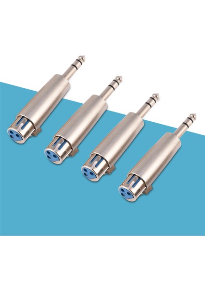 4 Adet 3-Pin Xlr Dişi - Stereo 6.35MM 1/4" Fiş Ses Mikrofonu Mikrofon Adaptörü Konnektörü (Yurt Dışından) fırsatları