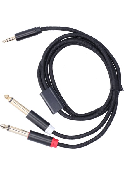3683 Adaptör Kablosu Pamuklu Örgü Örgü 3,5 mm Erkek - Çift 6,35 mm Ses Ayarı Hoparlör Adaptör Kablosu 1 M/3,3 Ft (Yurt Dışından) fiyatları
