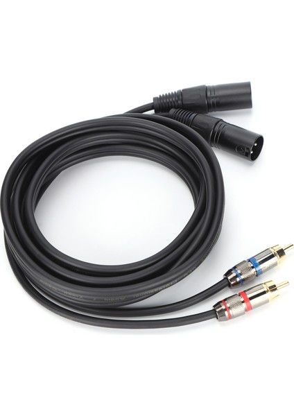 Jorındo Mikrofon Kablosu Çift Xlr Erkek - Çift Rca Kablo Adaptörü Hifi Stereo Ses Sistemi Ev Sinema Sistemi Için 3m JD6053-1 (Yurt Dışından)