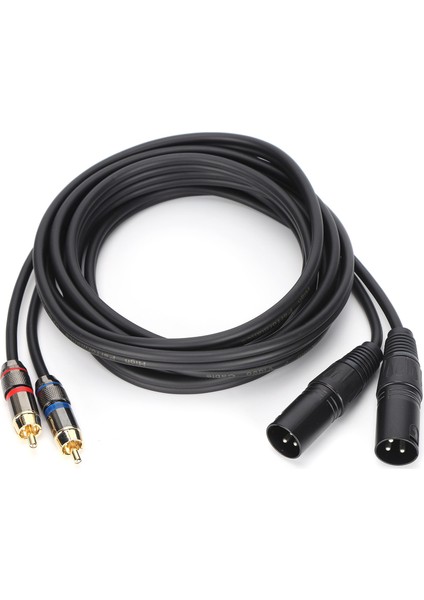 Jorındo Mikrofon Kablosu Çift Xlr Erkek - Çift Rca Kablo Adaptörü Hifi Stereo Ses Sistemi Ev Sinema Sistemi Için 3m JD6053-1 (Yurt Dışından)