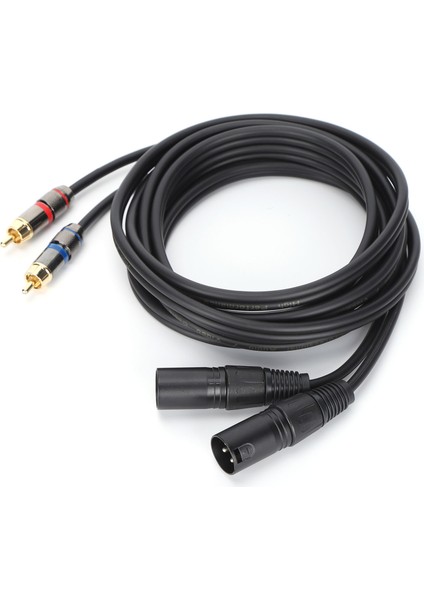 Jorındo Mikrofon Kablosu Çift Xlr Erkek - Çift Rca Kablo Adaptörü Hifi Stereo Ses Sistemi Ev Sinema Sistemi Için 3m JD6053-1 (Yurt Dışından)