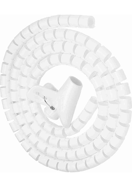 Esnek Spiral Boru Kablo Düzenleyici Tel Sarma Kablo Koruyucu Tel Saklama Beyaz 1,5m * 16MM (Yurt Dışından) fiyatları