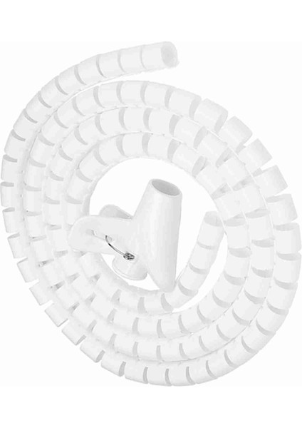 Esnek Spiral Boru Kablo Düzenleyici Tel Sarma Kablo Koruyucu Tel Saklama Beyaz 1,5m * 16MM (Yurt Dışından) modelleri