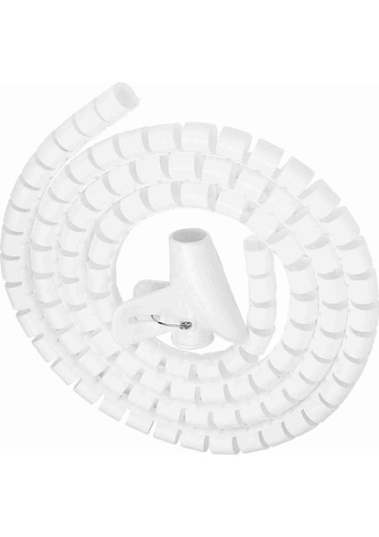 Esnek Spiral Boru Kablo Düzenleyici Tel Sarma Kablo Koruyucu Tel Saklama Beyaz 1,5m * 16MM (Yurt Dışından) indirimleri