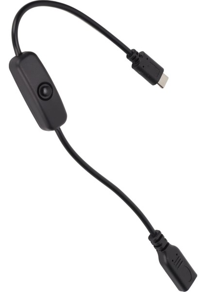 Tip C Erkekten Dişi Güç Uzatma Kablosu 30CM/11.8INÇ Cep Telefonları Için Açma/kapama Anahtarlı USB Uzatma Kablosu Siyah (Yurt Dışından) fiyatları