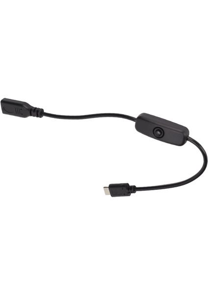 Tip C Erkekten Dişi Güç Uzatma Kablosu 30CM/11.8INÇ Cep Telefonları Için Açma/kapama Anahtarlı USB Uzatma Kablosu Siyah (Yurt Dışından) modelleri