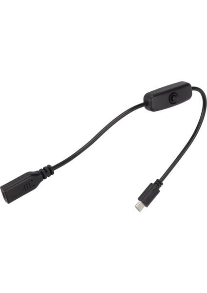 Tip C Erkekten Dişi Güç Uzatma Kablosu 30CM/11.8INÇ Cep Telefonları Için Açma/kapama Anahtarlı USB Uzatma Kablosu Siyah (Yurt Dışından) indirimleri