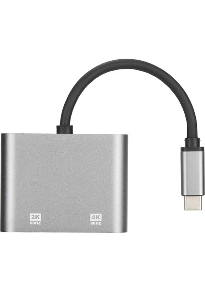 2'si 1 Arada Typec - Hd Multimedya Arayüzü VGA Adaptörü 4K ve 60Hz USB Yerleştirme Istasyonu (Yurt Dışından)