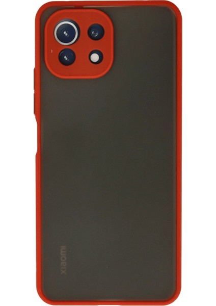 Xiaomi Mi 11 Lite Kılıf Montreal Silikon Kapak - Kırmızı Ynsmr